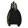 Bathing Ape Hoodie Autumn and Winter Fashion Brand Camouflage Embroidery Stitching Sleeves Cardigan Zipper Hoodie Coat