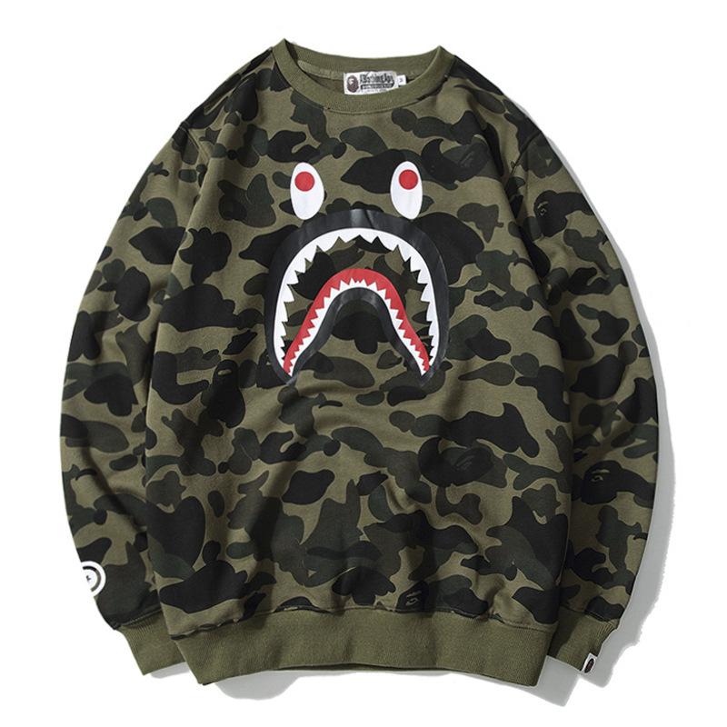 Bathing Ape Sweatshirts Loose Hip Hop round Neck Sweater for Men