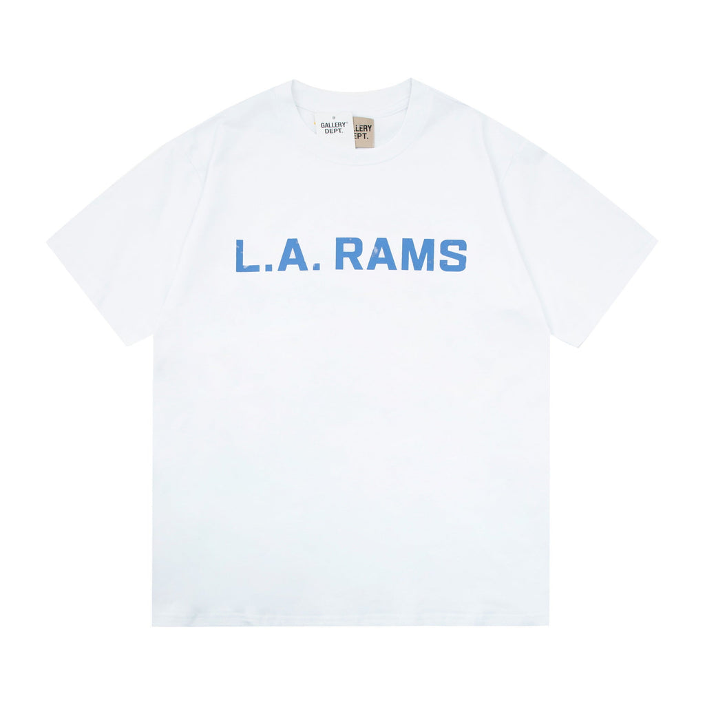 Gallery Dept T-Shirt Bronzing Letter Slogan Printed Short Sleeve T-Shirt