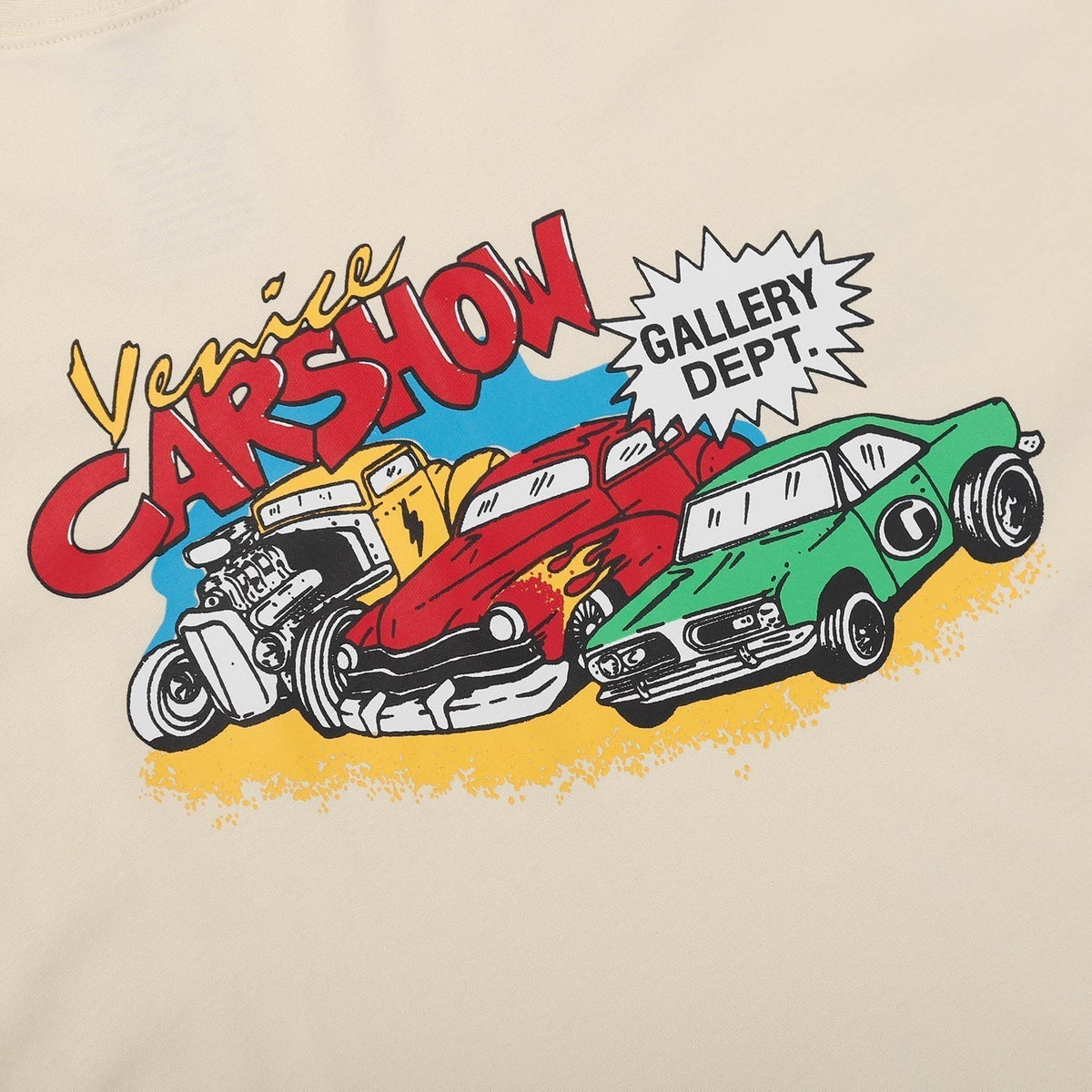 Gallery Dept T Shirts Men's Car Painted Print Loose
