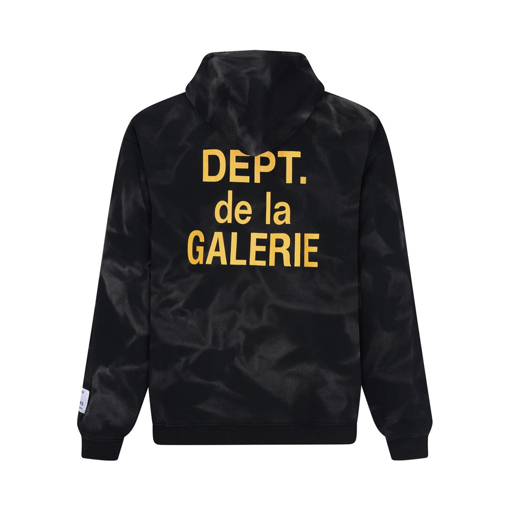 Gallery Dept Hoodie Letter Tie-Dye Washed Hooded Sweater Cardigan Jacket
