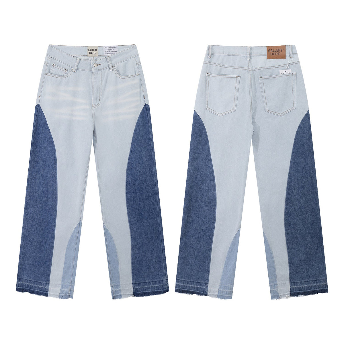 Gallery Dept Jeans Splicing Contrast Color Casual Denim Trousers