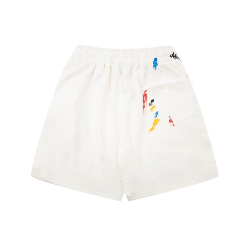 Gallery Dept Shorts Hand Painted Splash Ink Color Matching Casual Shorts