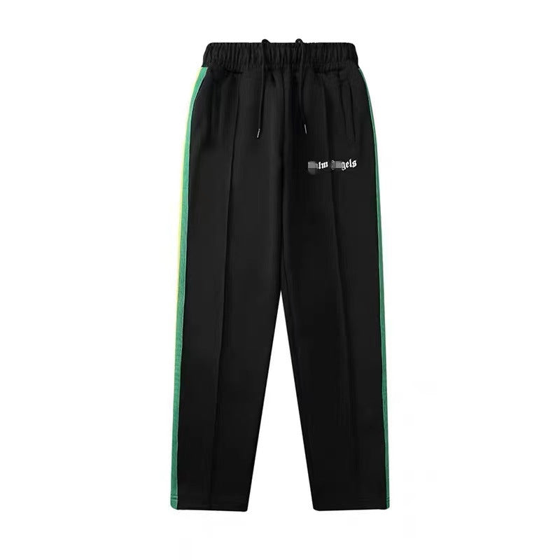 Palm Angle Pants Palm Angels Rainbow Striped Pants Men's and Women's Casual Trousers Loose Ins