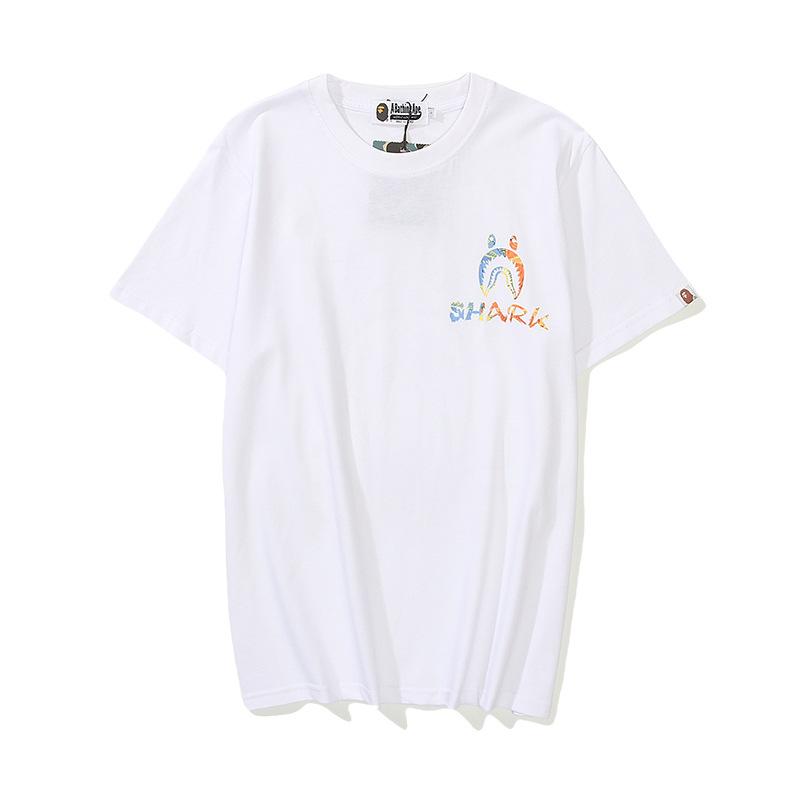 Bathing Ape T-Shirt Summer Short Sleeve Letter Print Round Neck Pullover T-shirt