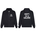 Gallery Dept Hoodie Alphabet Slogan Cardigan Hooded Sweater