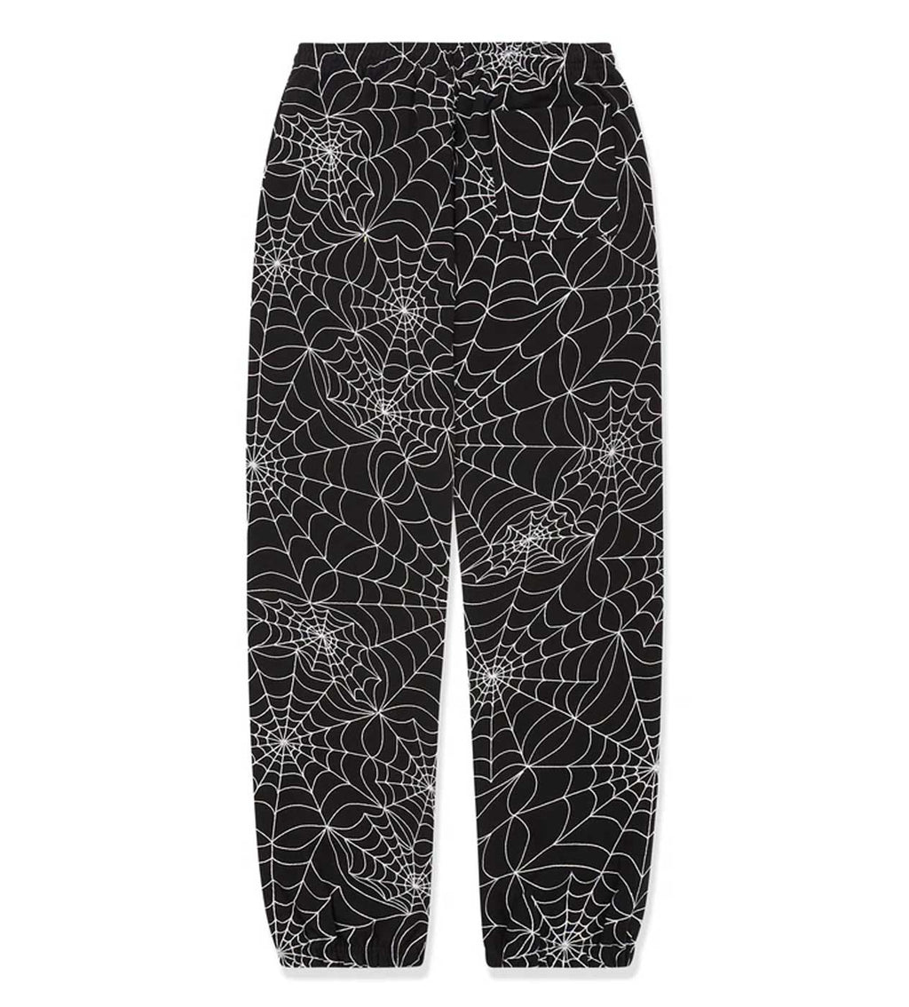 Sp5der Embroidered AOP Sweatpants Black